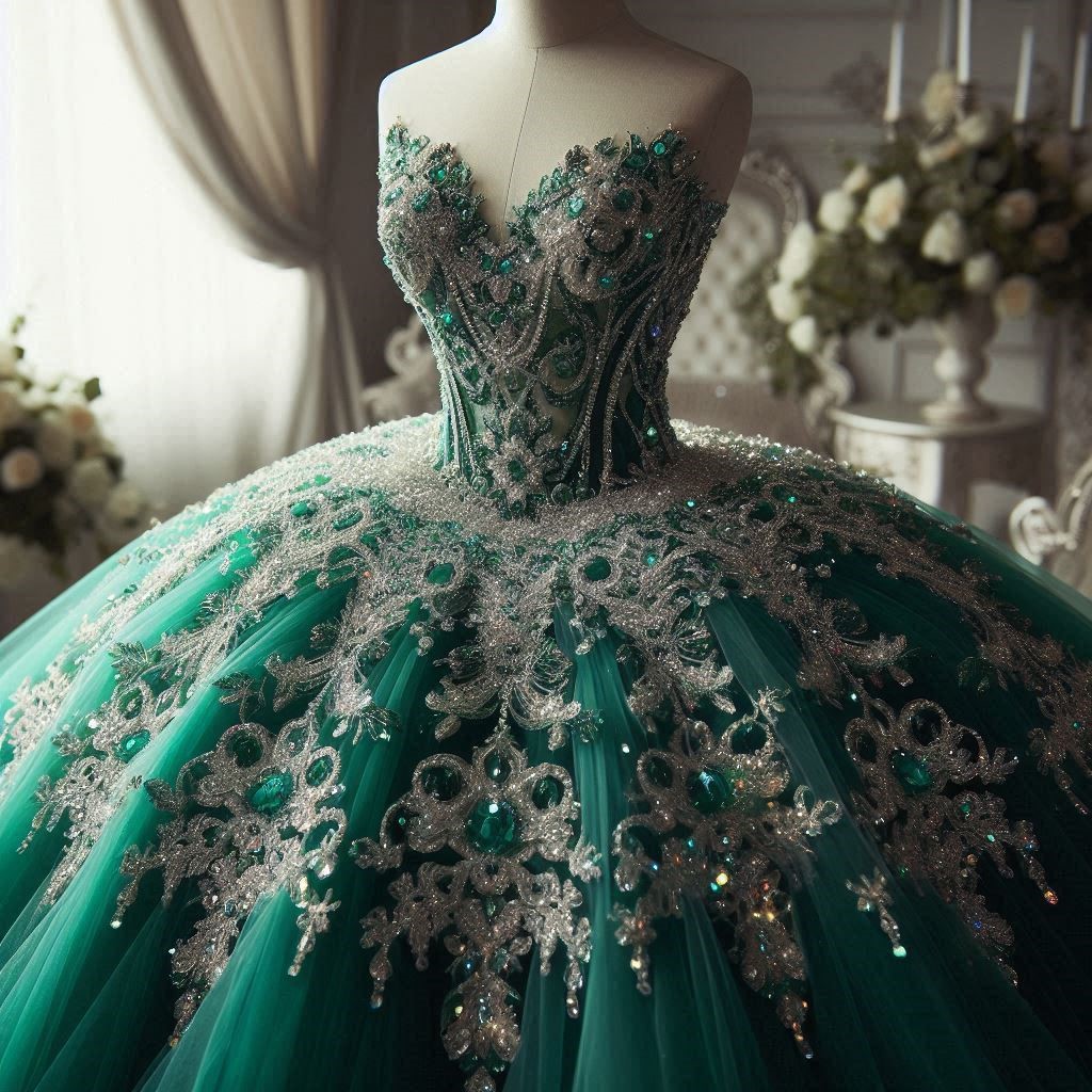 emerald green quince dress