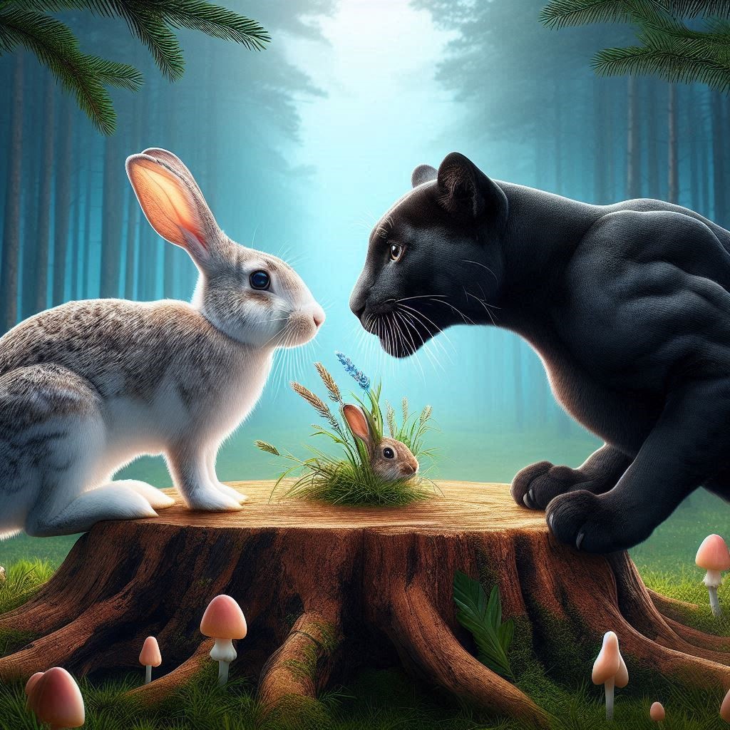 the rabbit and the big bad panther